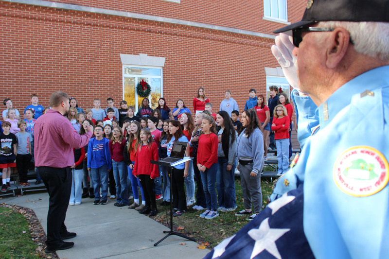 Central Elementary School's Veterans Day program at the Marshall County Courthouse.