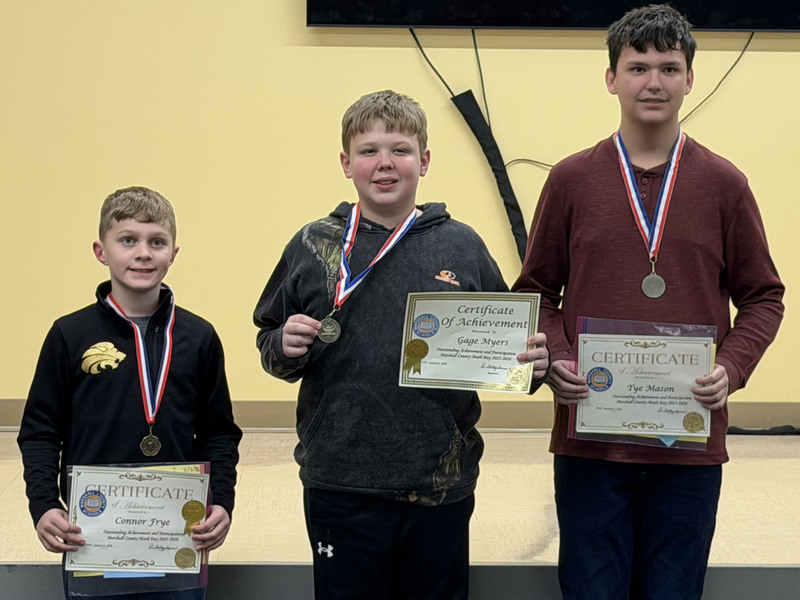 2026 4th Place Marshall County Math Field Day Winners