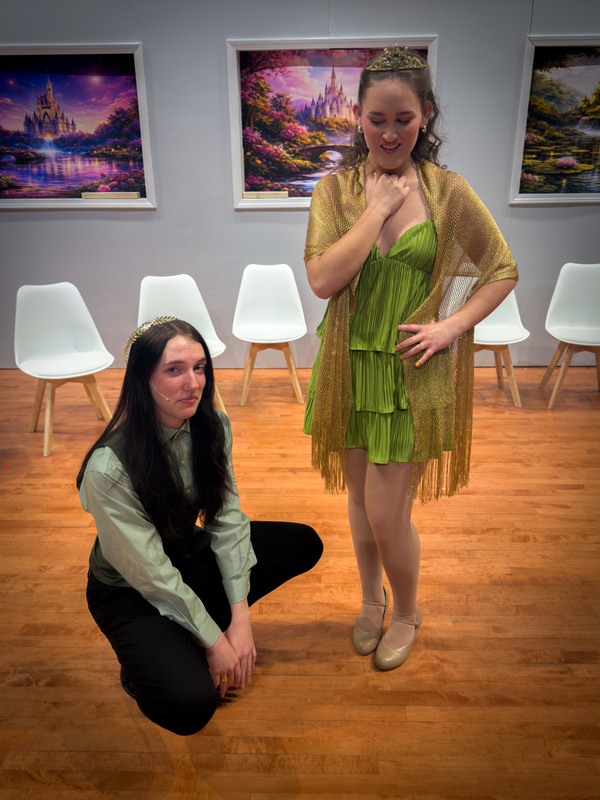 The Frog Prince (Chevy Large) should have been transformed by the Pond Princess’s (Sadi Willis) magical kiss, but something tells us this fairy tale isn’t going as planned. 