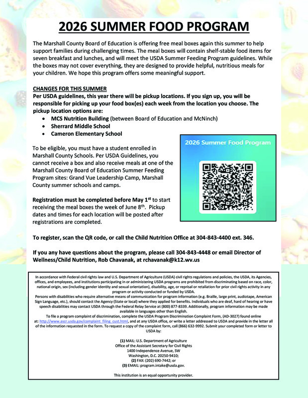 2026 Summer Food flyer