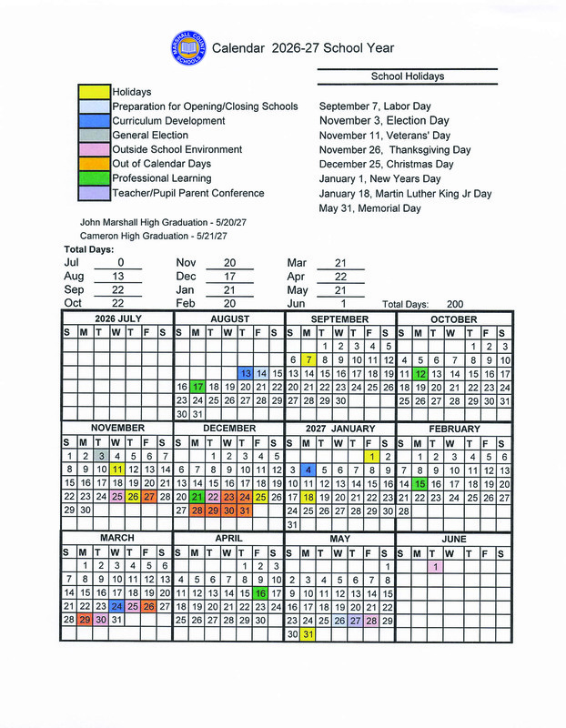 2026-2027 Academic Calendar