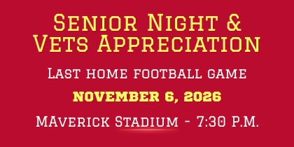 Senior Night & Veterans Appreciation. Last home football game too.