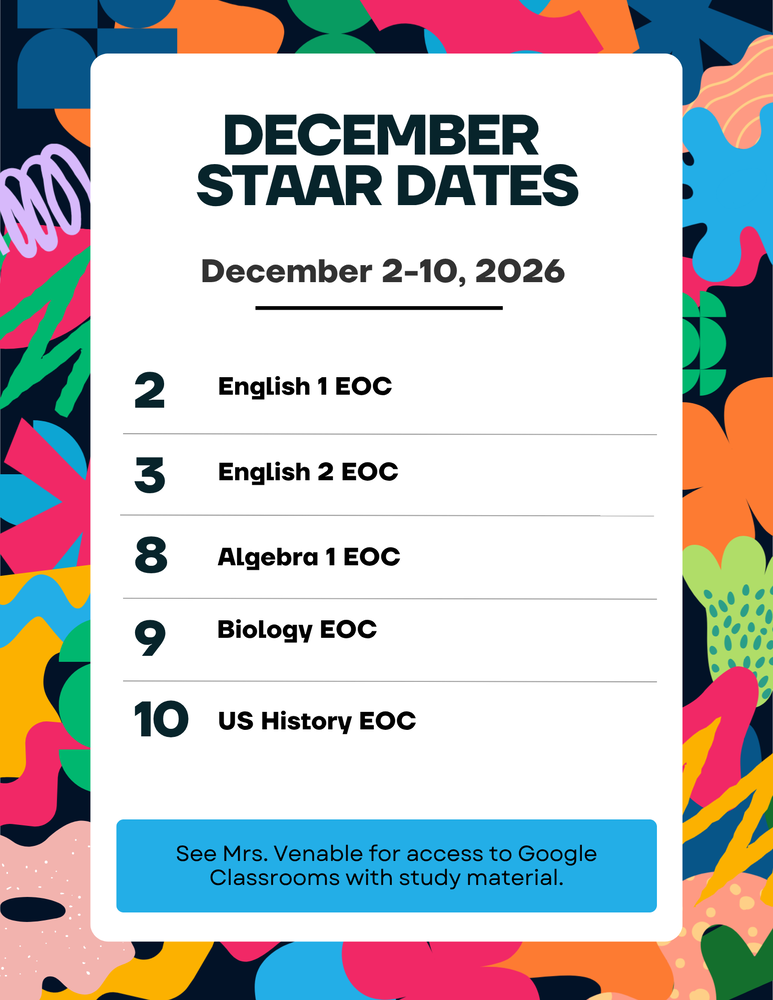 STAAR Dates