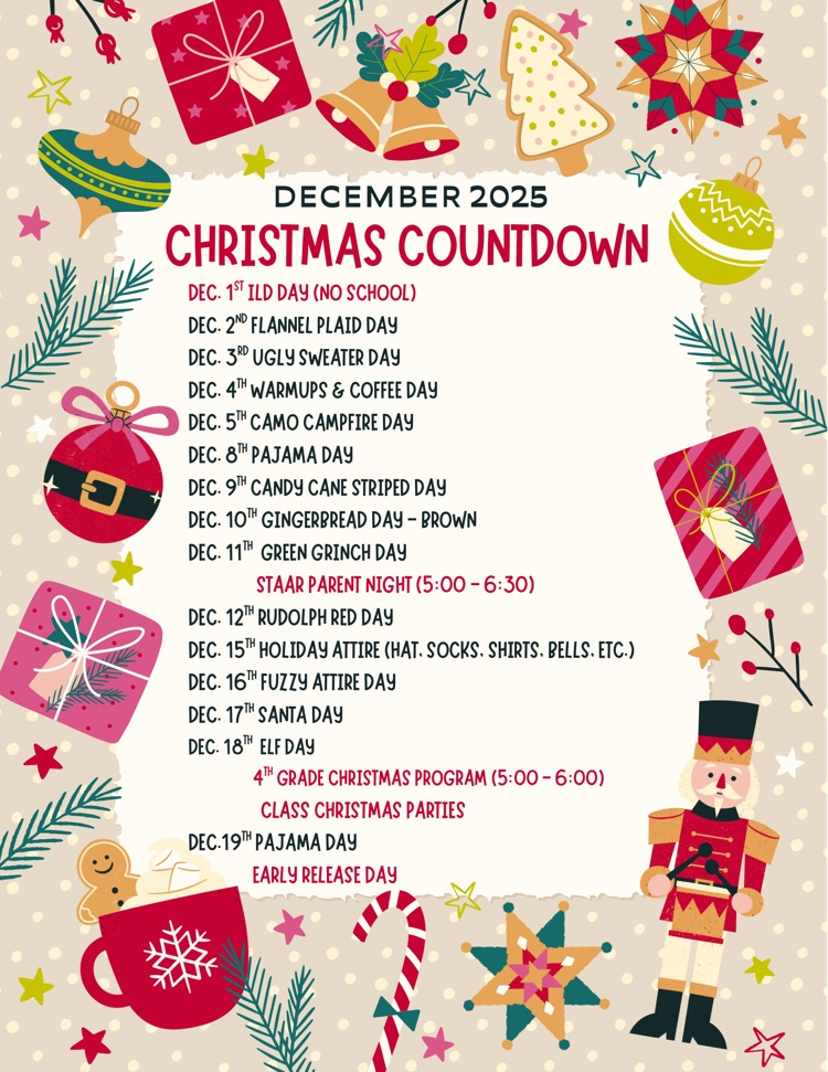 Christmas countdown English