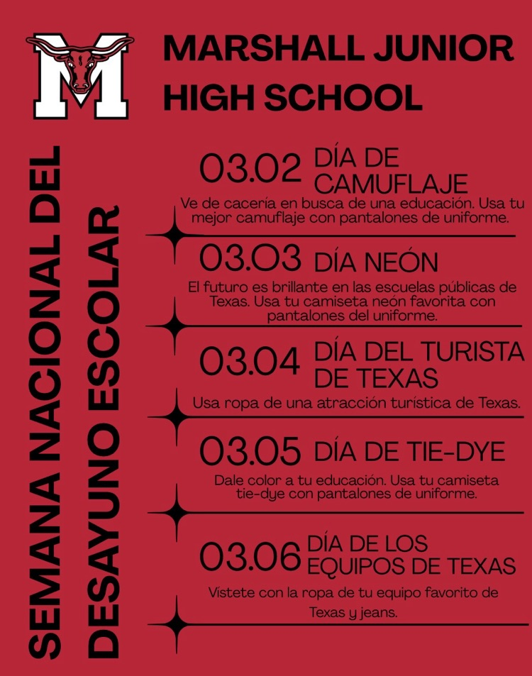 MJHS flyer for Texas Public Schools Week- Spanish