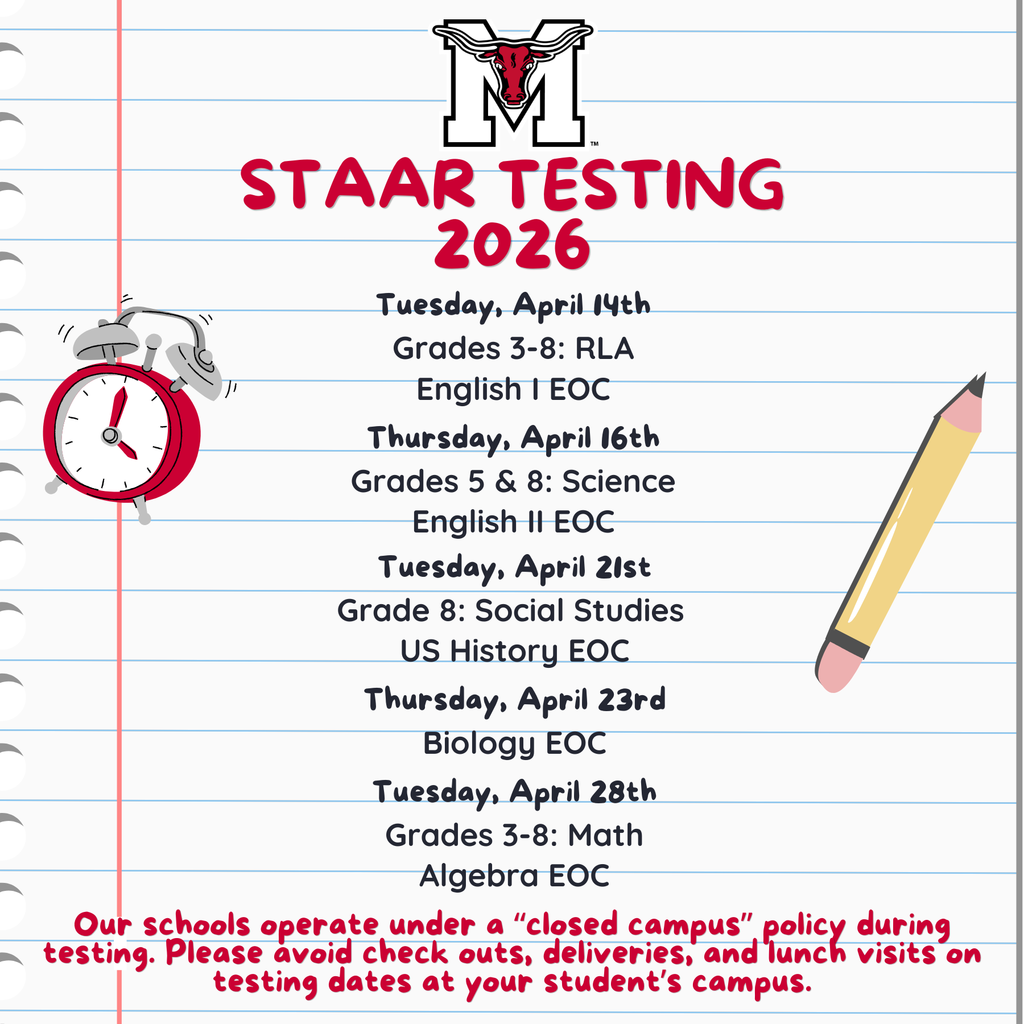 STAAR Testing Schedule