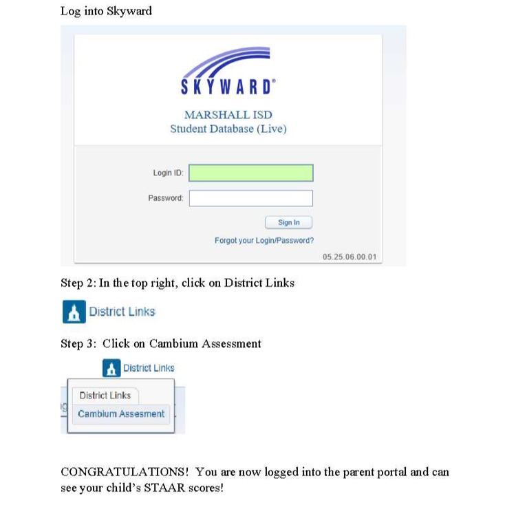 skyward instructions