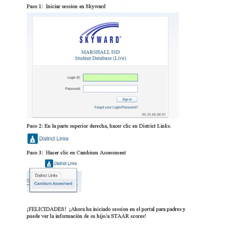 skyward instructions