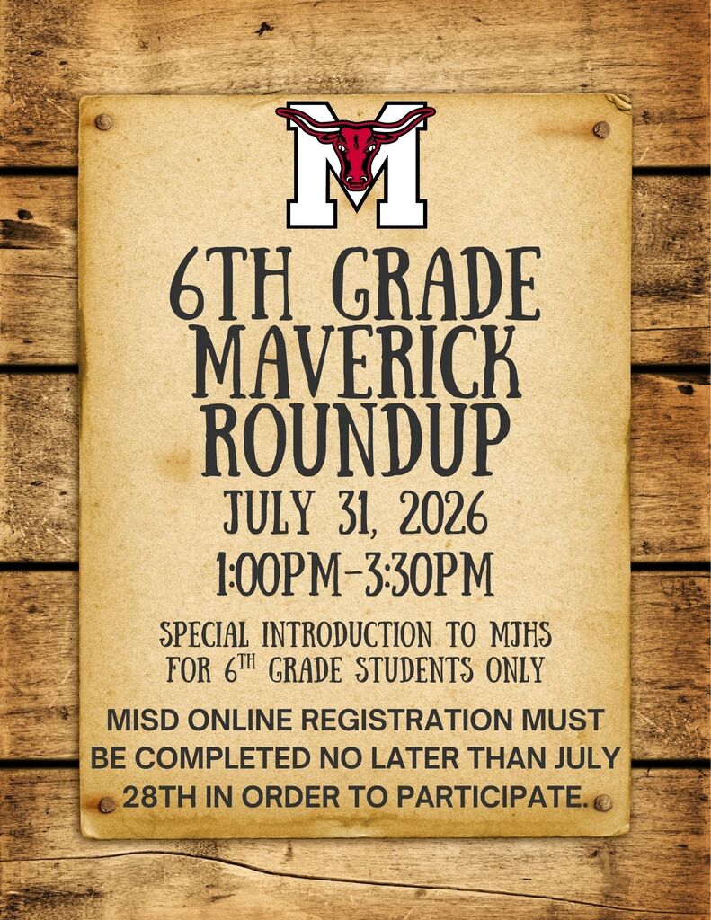 6th grade maverick round up 1:00-3:30