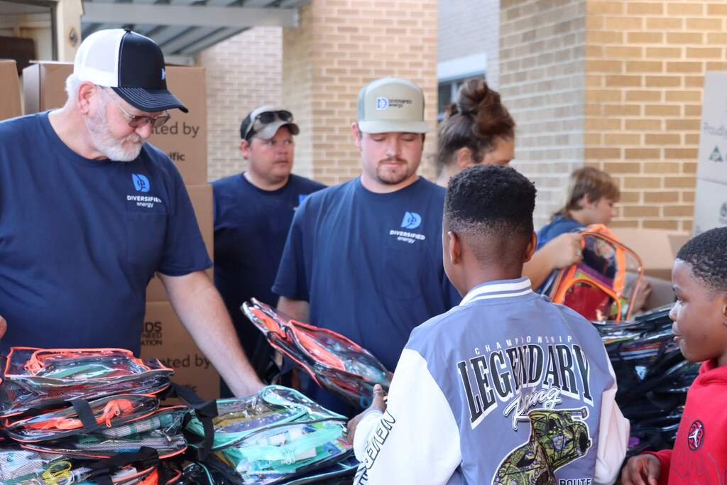 William B. Travis & Diversified Energy Backpack Donation