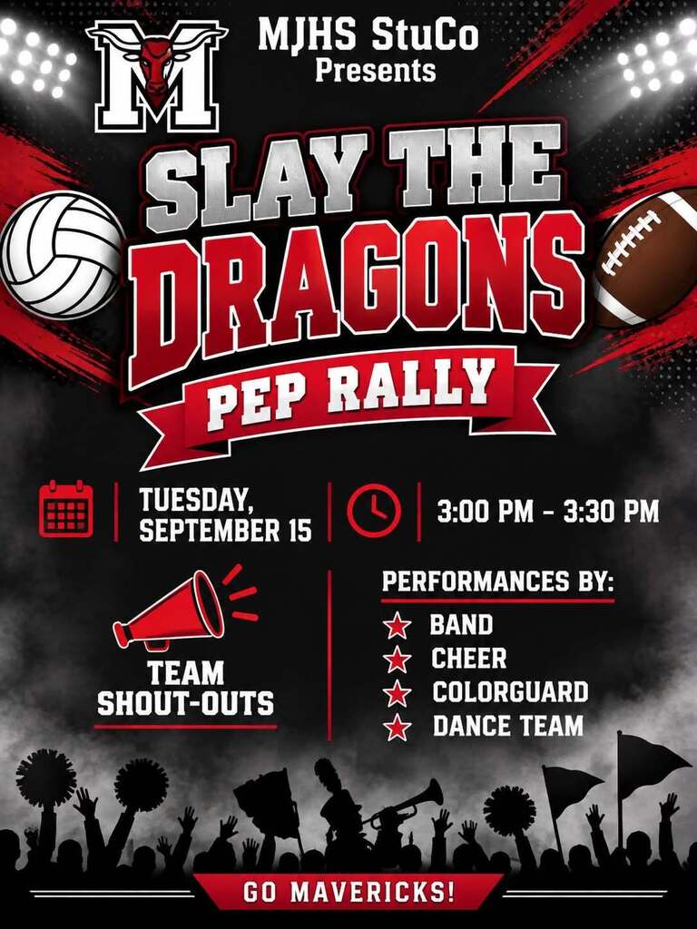 Pep Rally Tuesday, September 15 at 3:00 pm
