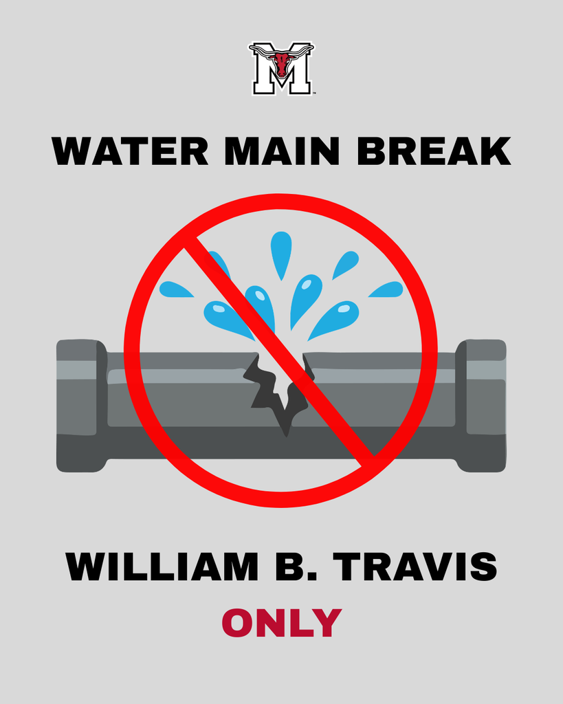 Water Main Break at William B. Travis