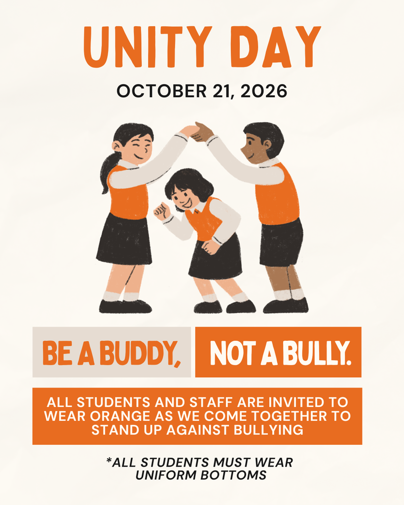 Unity Day is on October 21, 2026. Wear orange!