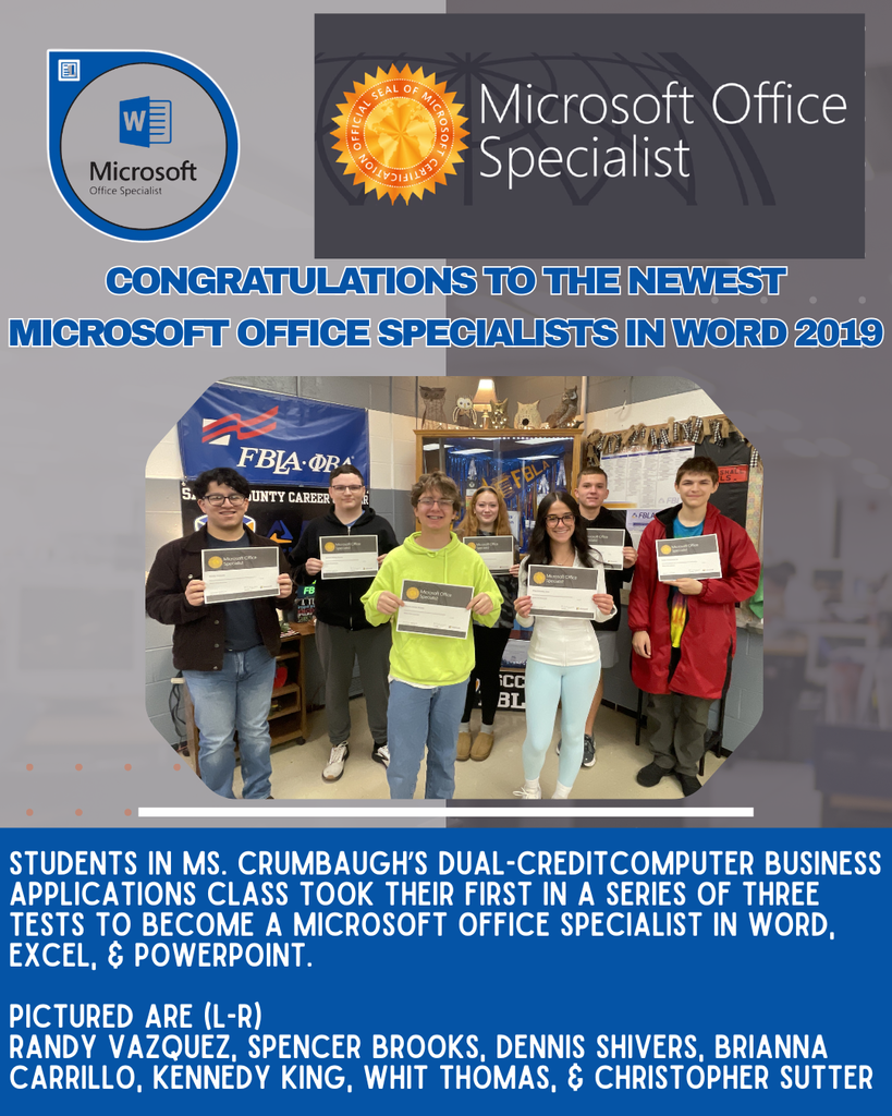 students holding certificate for microsoft office certification