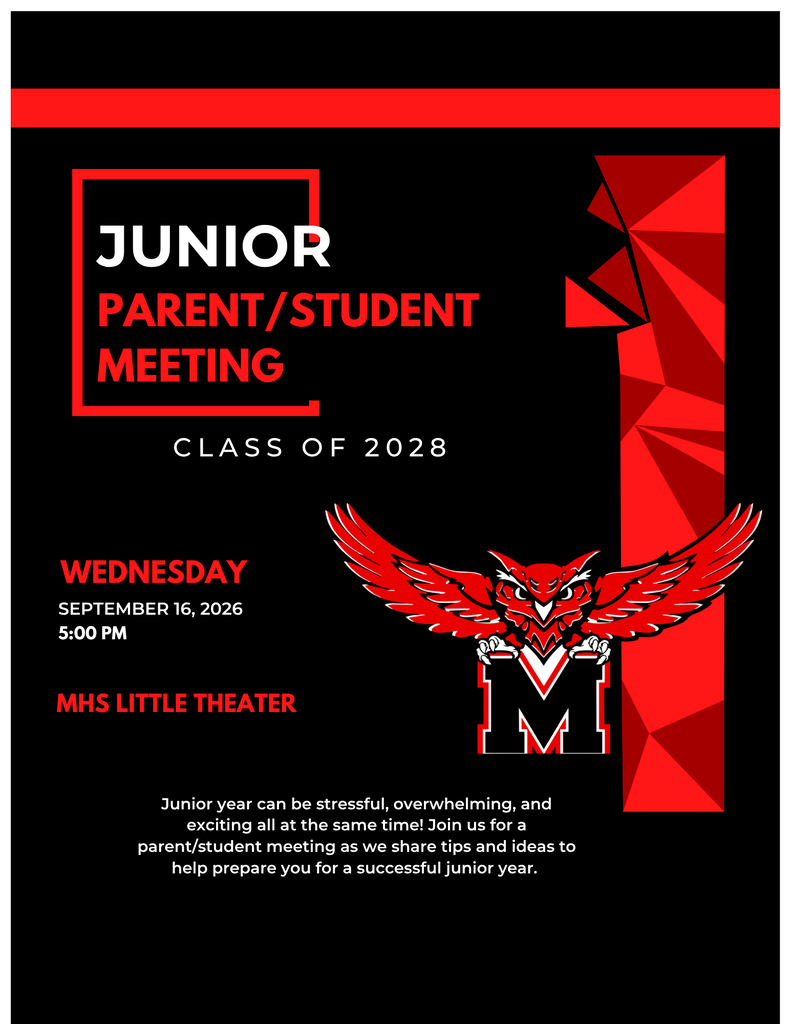 junior class parent & student meeting poster