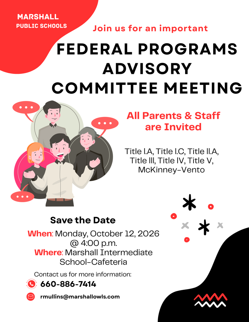 Federal Programs Advisory Committee meeting poster