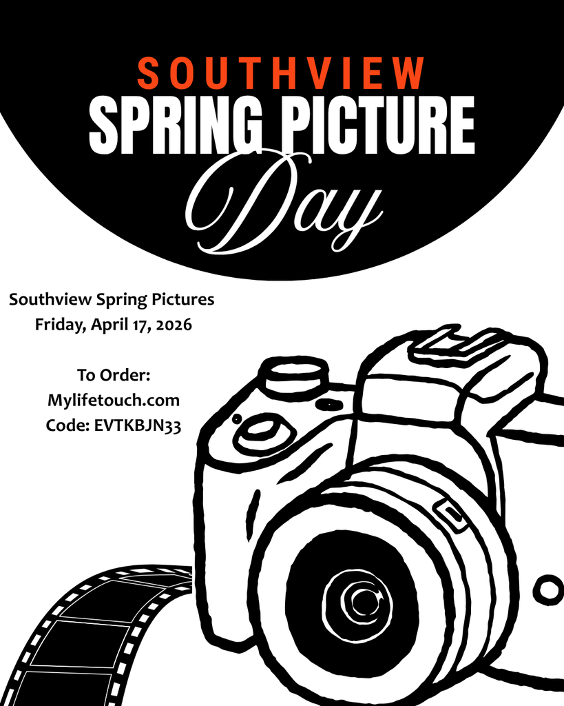Southview Spring Pictures Friday, April 17, 2026.   To Order: Mylifetouch.com Code: EVTKBJN33