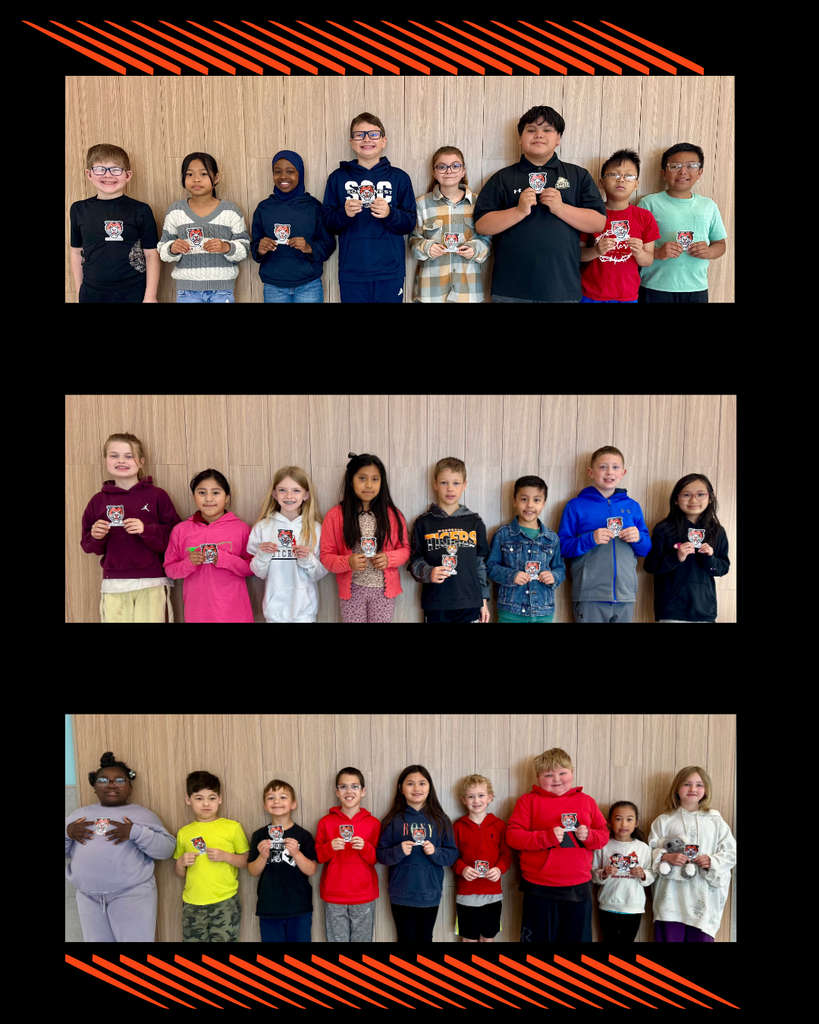 CONGRATULATIONS TO THIS WEEKS TIGER PRIDE WINNERS!
