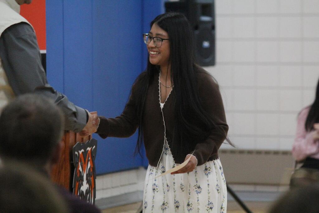 Student with Principal