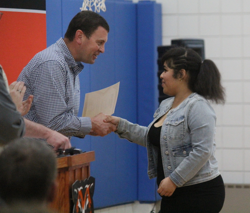 Student with Principal