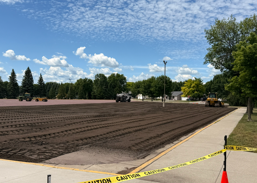 Parking Lot with machinery