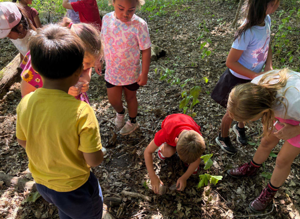 Group of kids walking outside