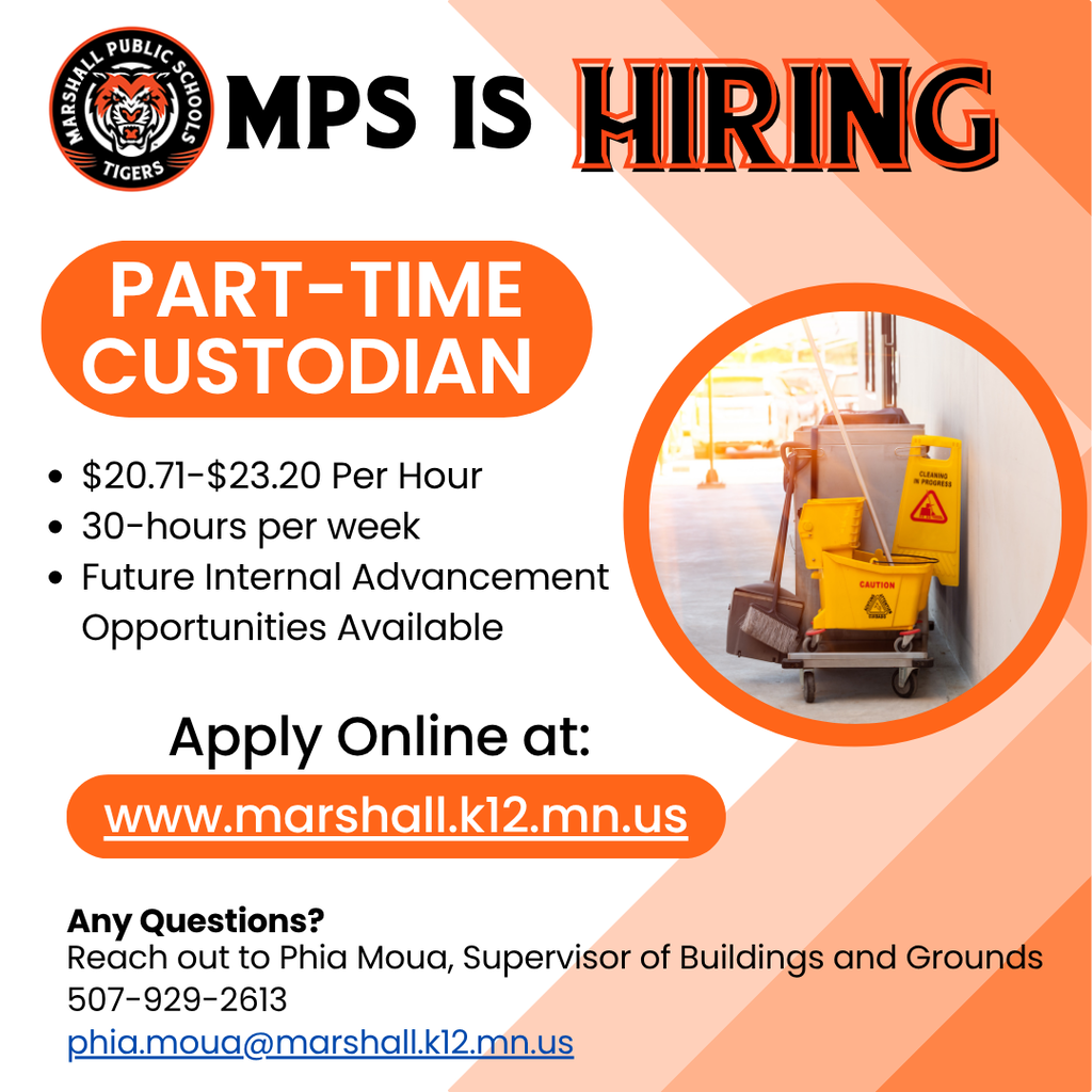 MPS IS HIRING PART-TIME CUSTODIAN