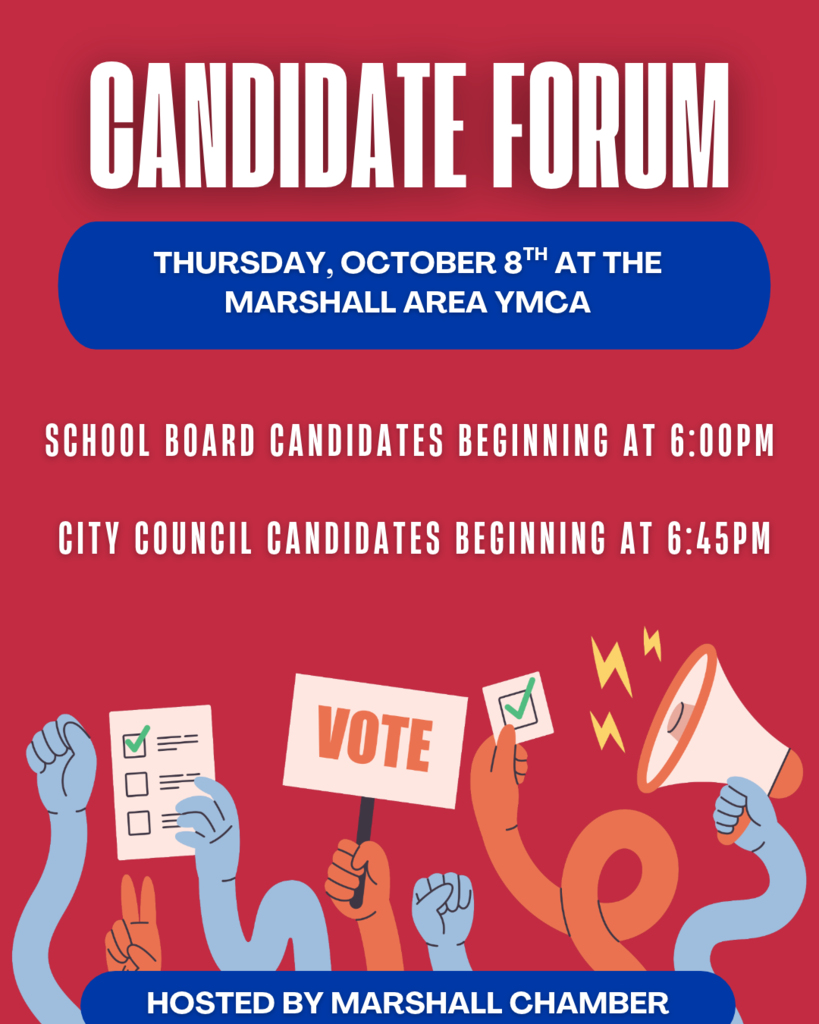 Thursday, October 8th at the Marshall Area YMCA.