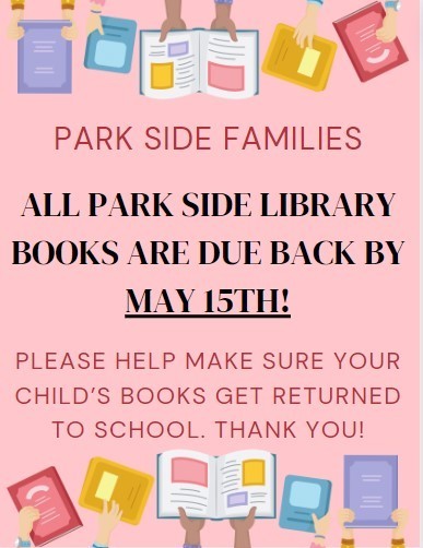 Library Books due May 15