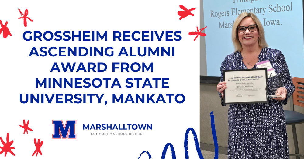 Grossheim Receives Ascending Alumni Award from Minnesota State University, Mankato