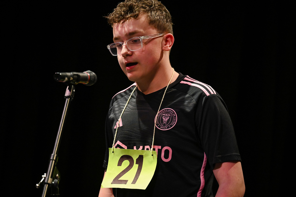 Student spelling a word