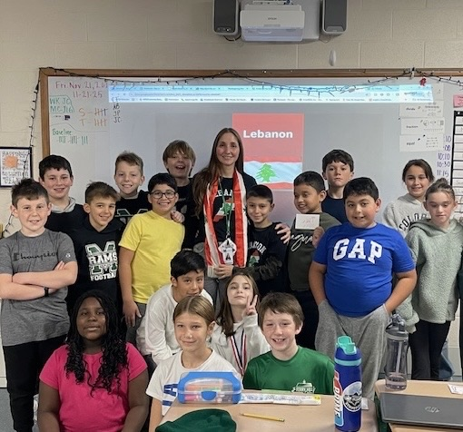 students with Ms. Joula