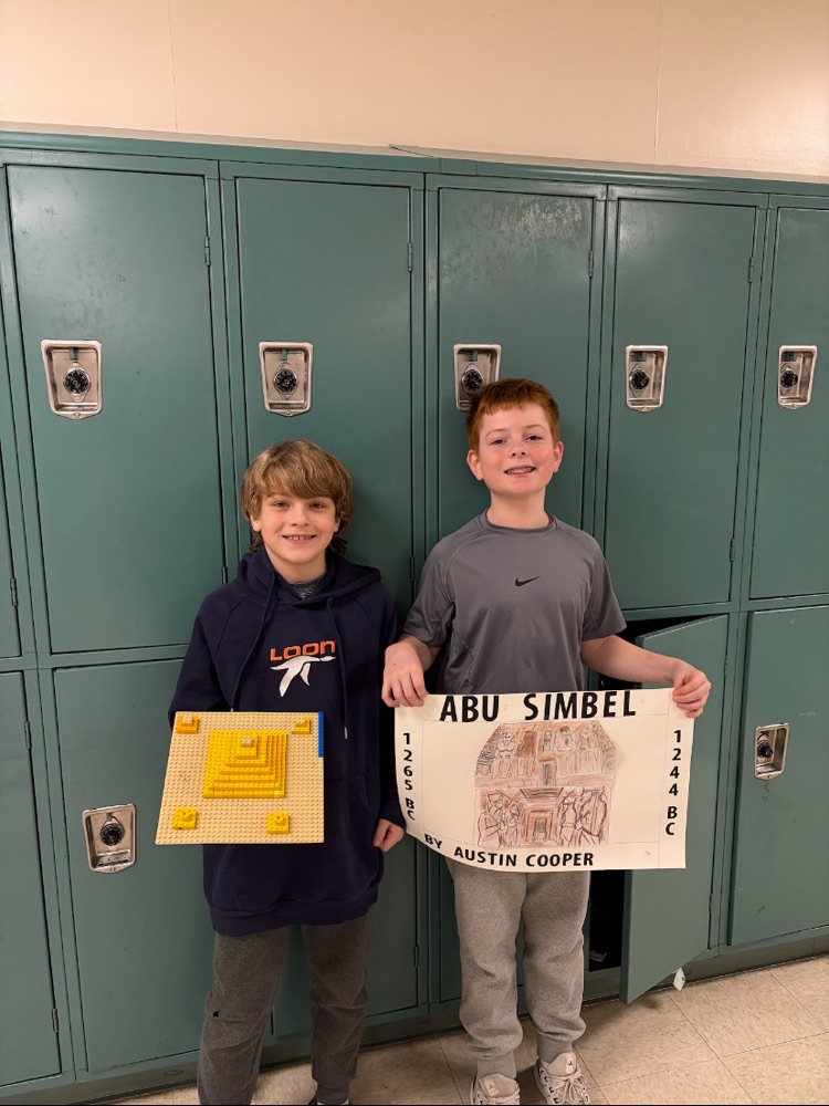 students with pyramid projects