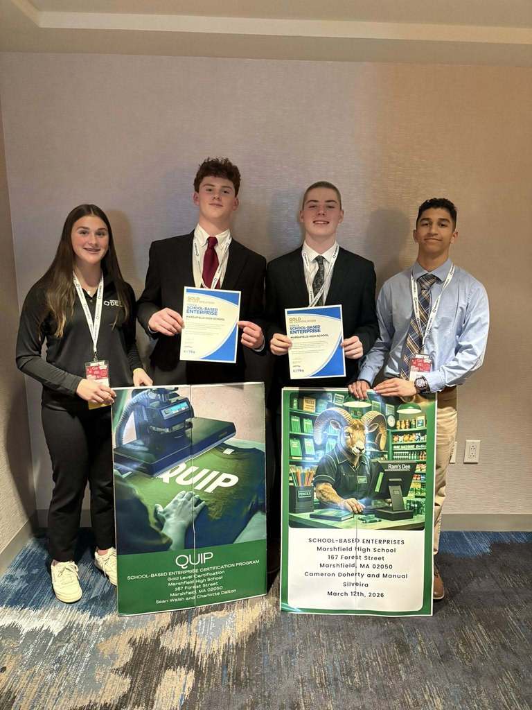 four student with their presentation