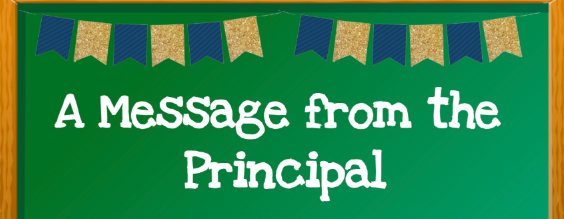 A message from the principal sign