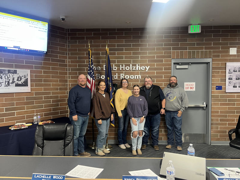 Board Trustees  with Student 
