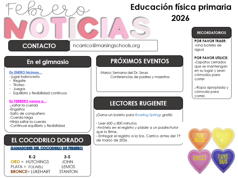 Feb Newsletter Spanish