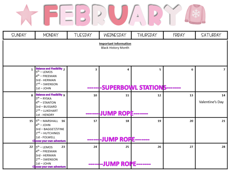 Feb Calendar