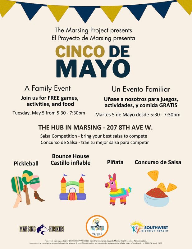 Cinco de Mayo celebration announcement banner
