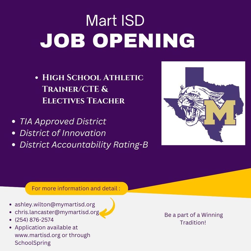 Mart ISD Job Opening (2)