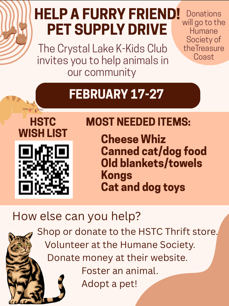 K-Kids Pet Supply Drive