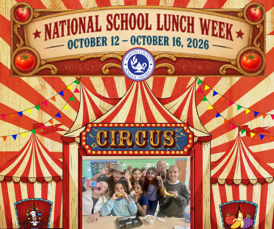 Graphic of National School Lunch Week days at MCSD schools