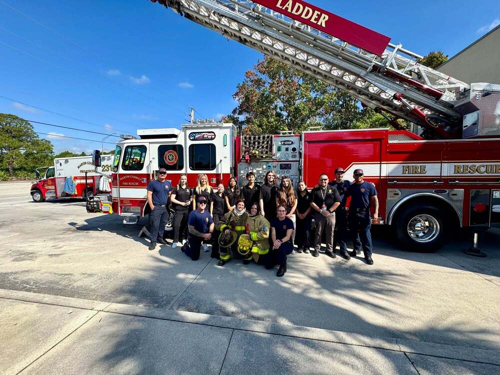 MCHS EMR students with MCFR crew