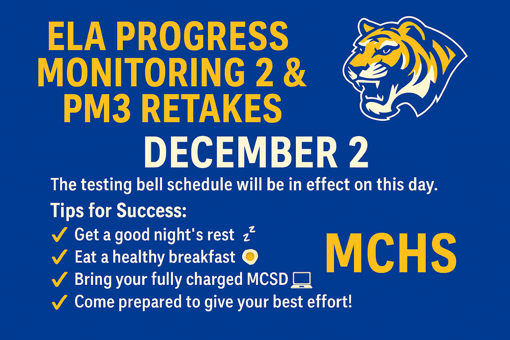 December 2 ELA Progress Monitoring @MCHS