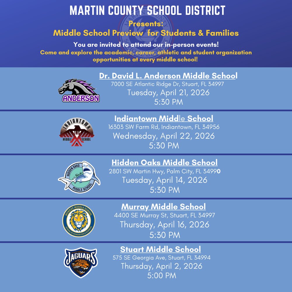 Middle School Preview Nights