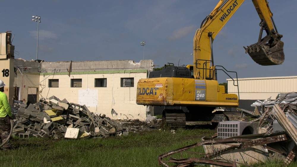 Phase I demolition taking place on buildings 10 & 18 at Murray Middle School