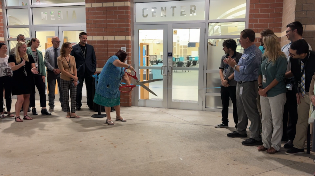 JBHS cuts ribbon for opening of renovated media center