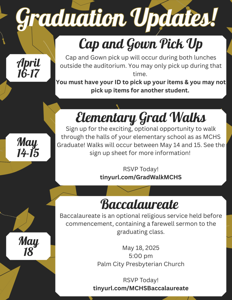 MCHS Class of 2025 Graduation Updates