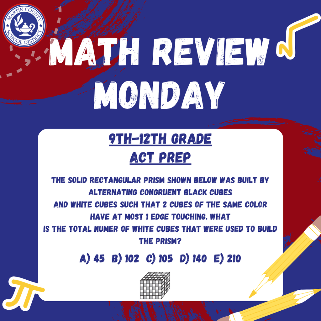 Math Review Monday July 21