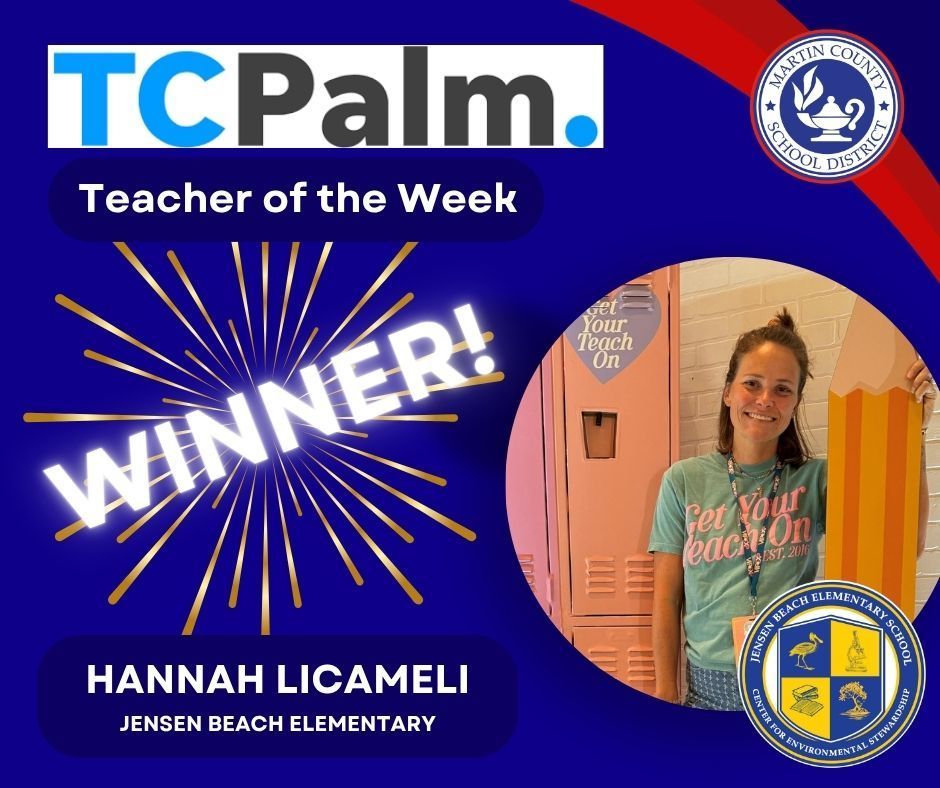 Hannah Licameli wins TCPalm Teacher of the Week